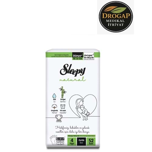 SLEEPY ÇOCUK BEZİ ORGANİC 7-14 KG 52 Lİ MAXİ NO : 4