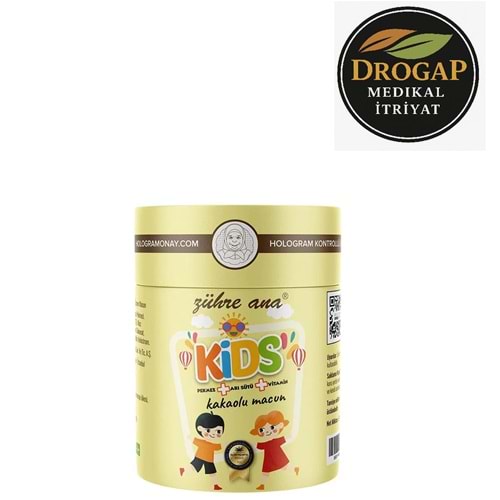 ZÜHRE ANA KİDS ÇOCUK MACUNU 240 ML ARI SÜTÜ PEKMEZ ( KAKAOLU )