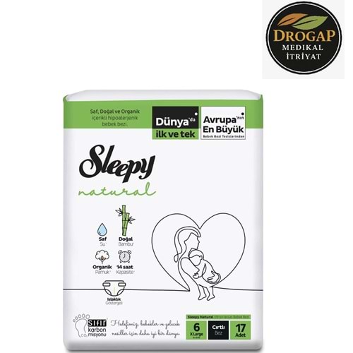 SLEEPY ÇOCUK BEZİ NATURAL 15-25 KG 17 Lİ ( X LARGE ) NO : 6