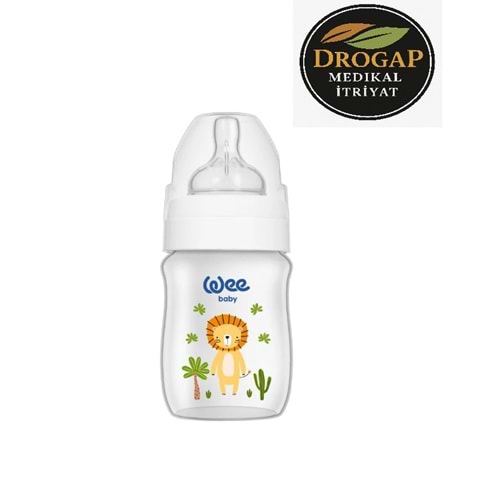 WEE BABY BİBERON SAFARİ GENİŞ AĞIZLI 125 ML PP 0-6 AY ( 959 )