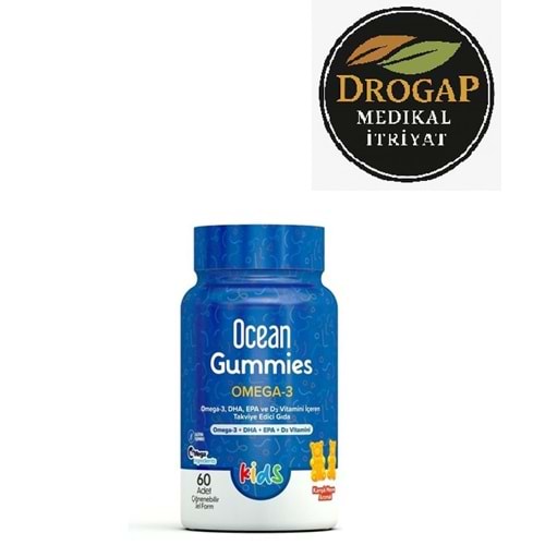 OCEAN GUMMİES OMEGA-3 KİDS ÇİĞNENEBİLİR JEL FORM 60 LI