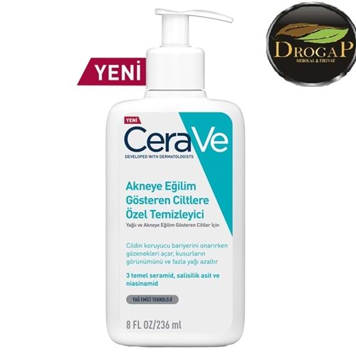 CERAVE YÜZ TEMİZLEME JELİ 236 ML ( AKNEYE EĞİMLİ CİLTLER İÇİN )