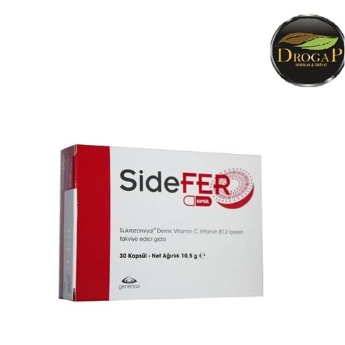 SİDEFER 30 KAPSÜL ( SUKROZOMİYAL & DEMİR&VİT.C & VİT.B12 )