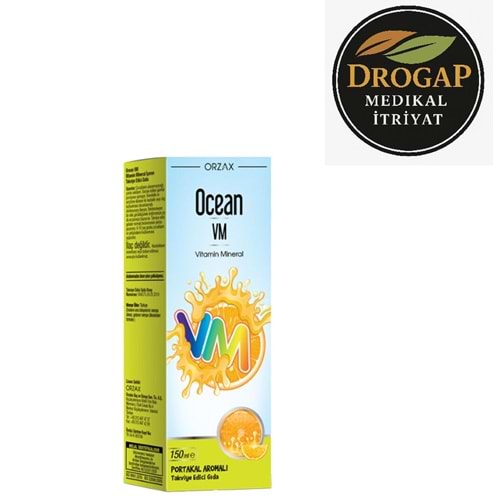 OCEAN VM VİTAMİN MİNERAL ŞURUP 150 ML PORTAKAL AROMALI