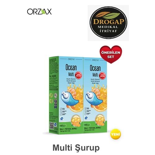 OCEAN MULTİ ŞURUP BALLI- PORTAKALLI 150 ML 1 ALANA 1 BEDAVA KOFRE PAKET