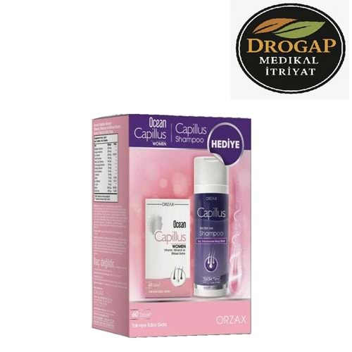 OCEAN CAPİLLUS WOMEN 60 TABLET + CAPİLLUS ŞAMPUAN 200 ML HEDİYELİ KOFRE PAKET