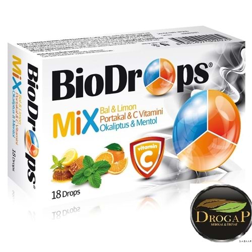 BİODROPS PASTİL MİX KARIŞIK & VİTAMİN C 18 DROPS