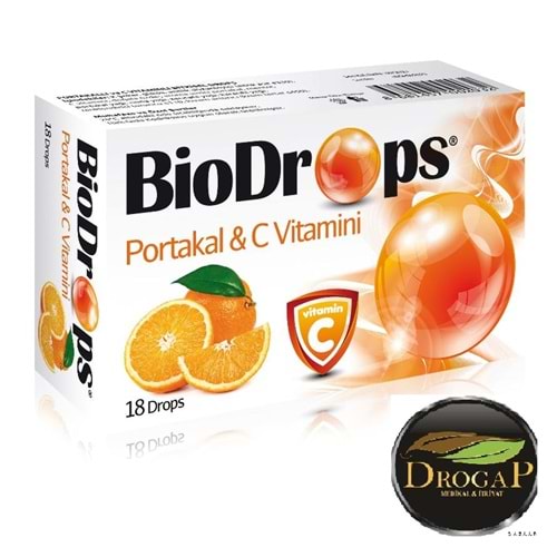 BİODROPS PASTİL PORTAKAL & VİTAMİN C 18 DROPS