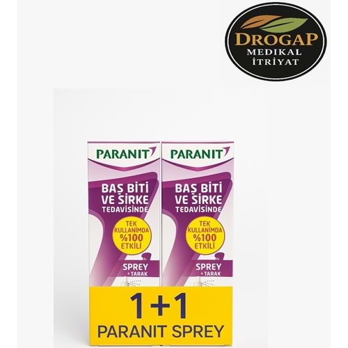 PARANİT BİT SPREYİ 100 ML 1+1 & 2 Lİ PAKET ( ÇELİK TARAKLI )