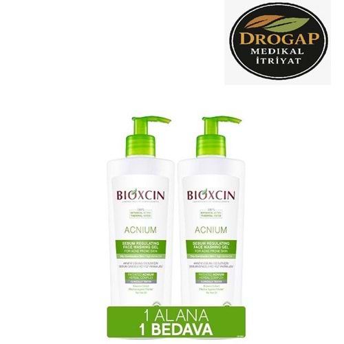 BİOXCIN ACNİUM SEBİUM DENGELEYİCİ YÜZ YIKAMA JELİ 500 ML + 500 ML 1+1 HEDİYELİ
