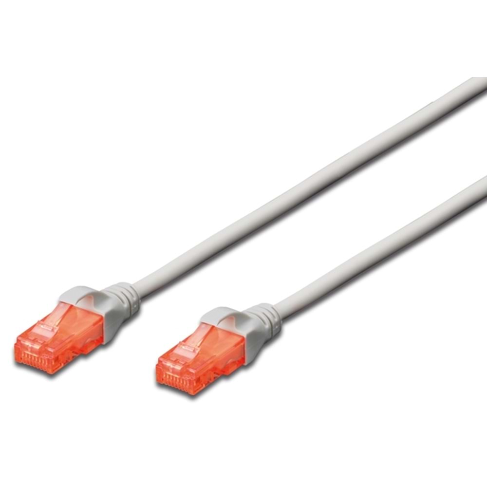 DİGİTUS DK-1617-0025/GRİ CAT6 U-UTP PATCH KABLO, Cu, LSZH AWG 26/7, 0.25MT