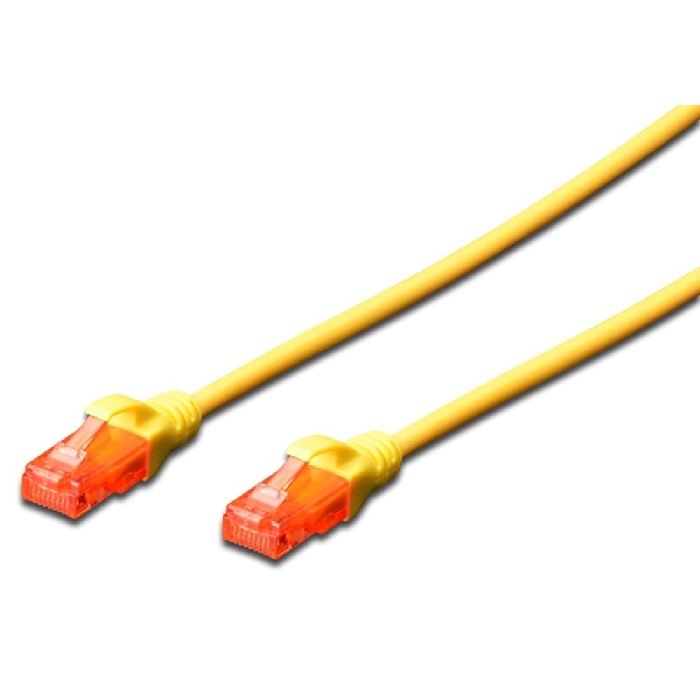 DİGİTUS DK-1617-0025/SARI CAT6 U-UTP PATCH KABLO, Cu, LSZH AWG 26/7, 0.25MT