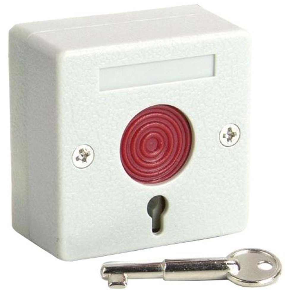 TEKNİM TOB-0600 PANİK BUTON, NO / NC, TEKRAR KURULABİLİR