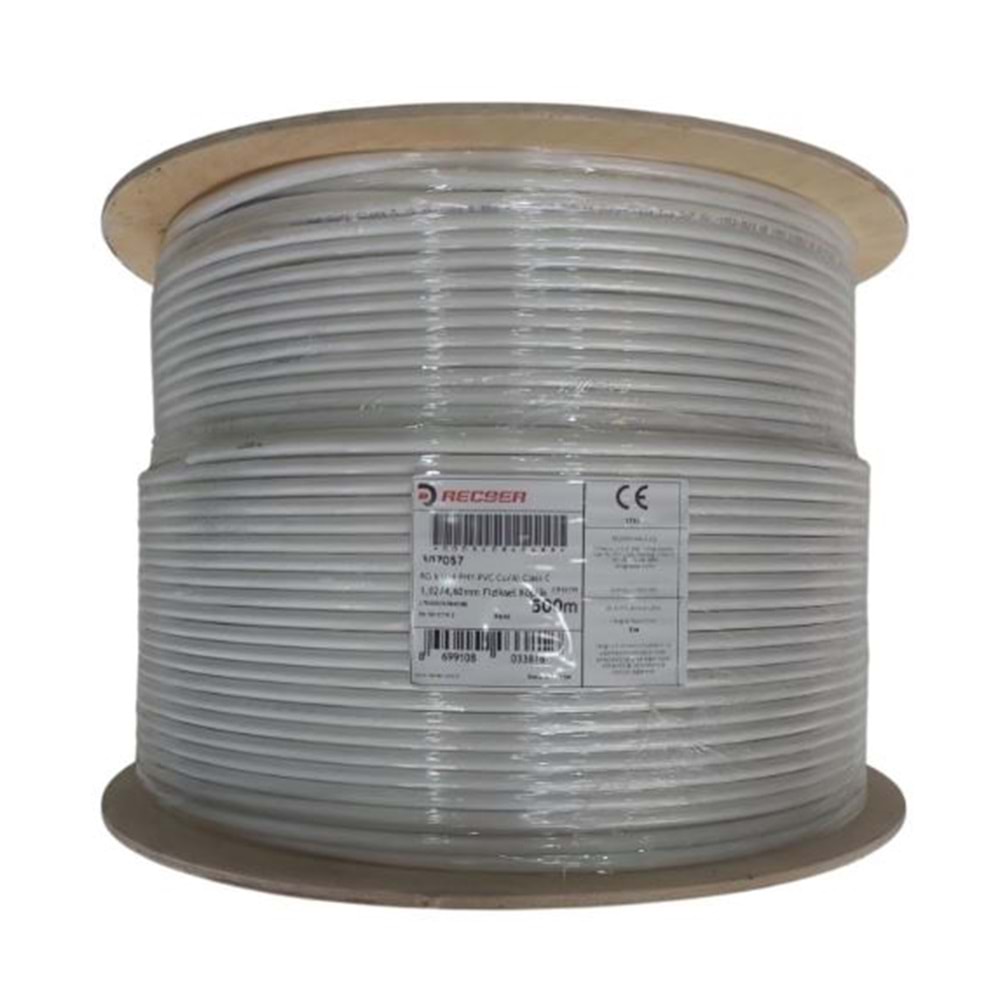 REÇBER 307057 RG 6 U/4 PHY-PVC CLASS C Cu/Al Euro -Class Eca ANTEN KABLOSU