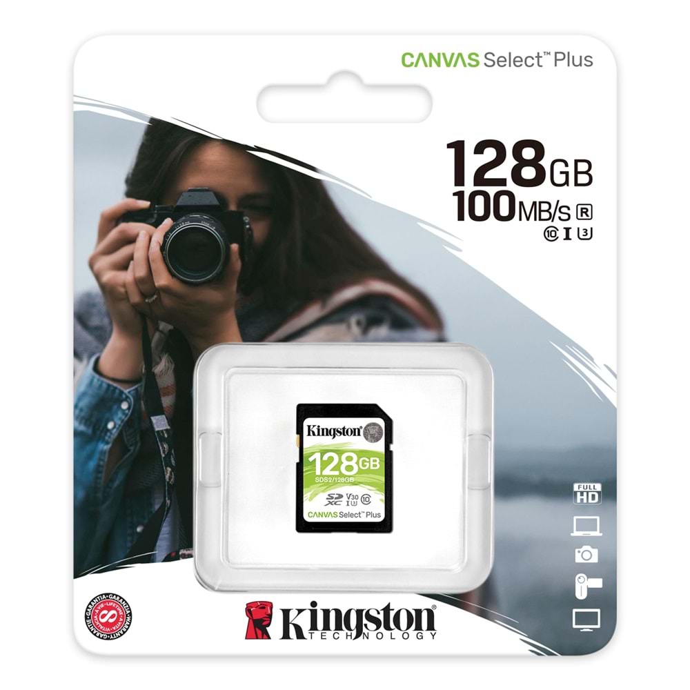 KINGSTON 128GB SDXC CLASS10 SD CARD