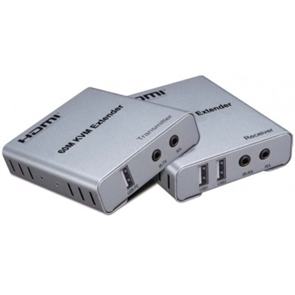 HDMI KVM Extender ( 60MT HDMI-USB UZATMA) with AUDİO