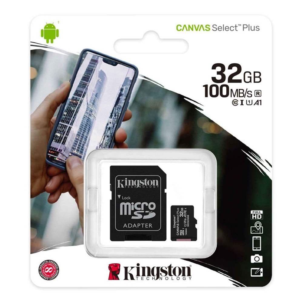 KİNGSTON 32GB CANVAS MİCRO SD CARD SDCS2/32GB