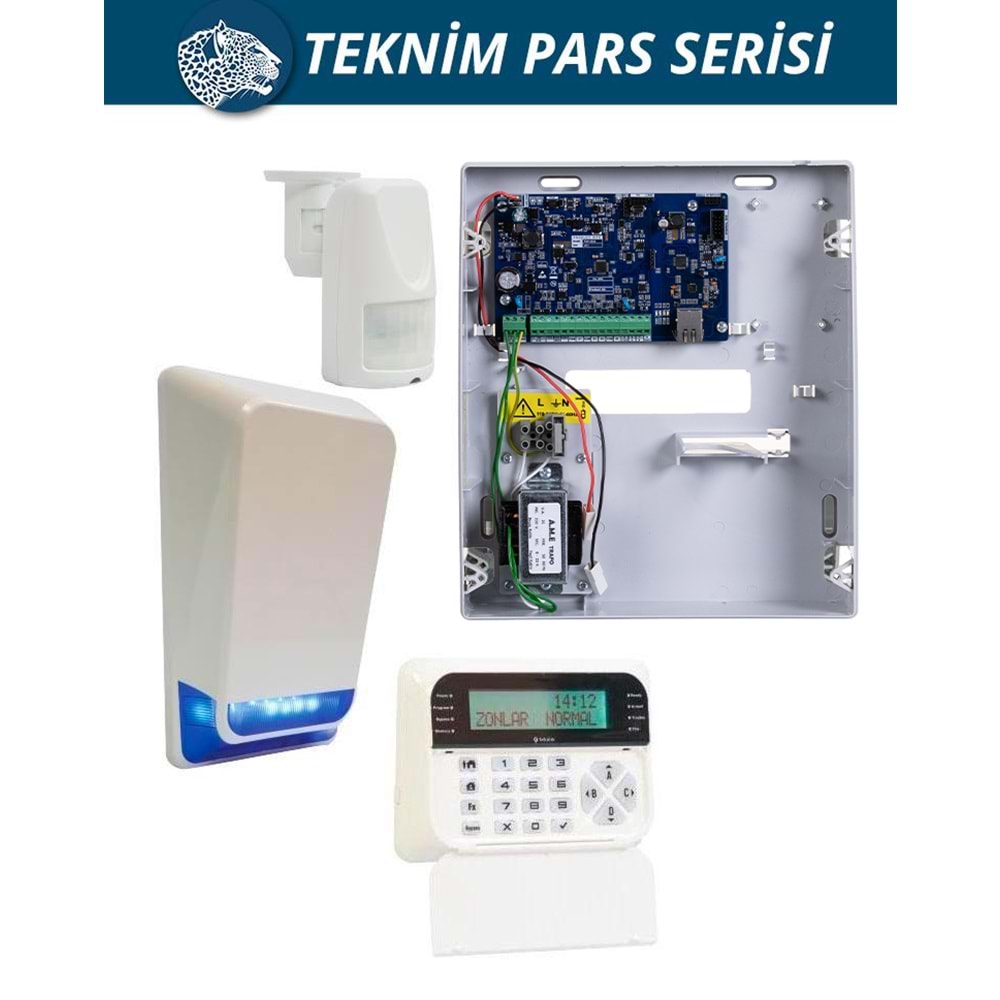 TEKNİM PARS SET TSP-5334LCD ETHERNET/NETWORK LÜ ALARM SETİ (AKÜ HARİÇ)