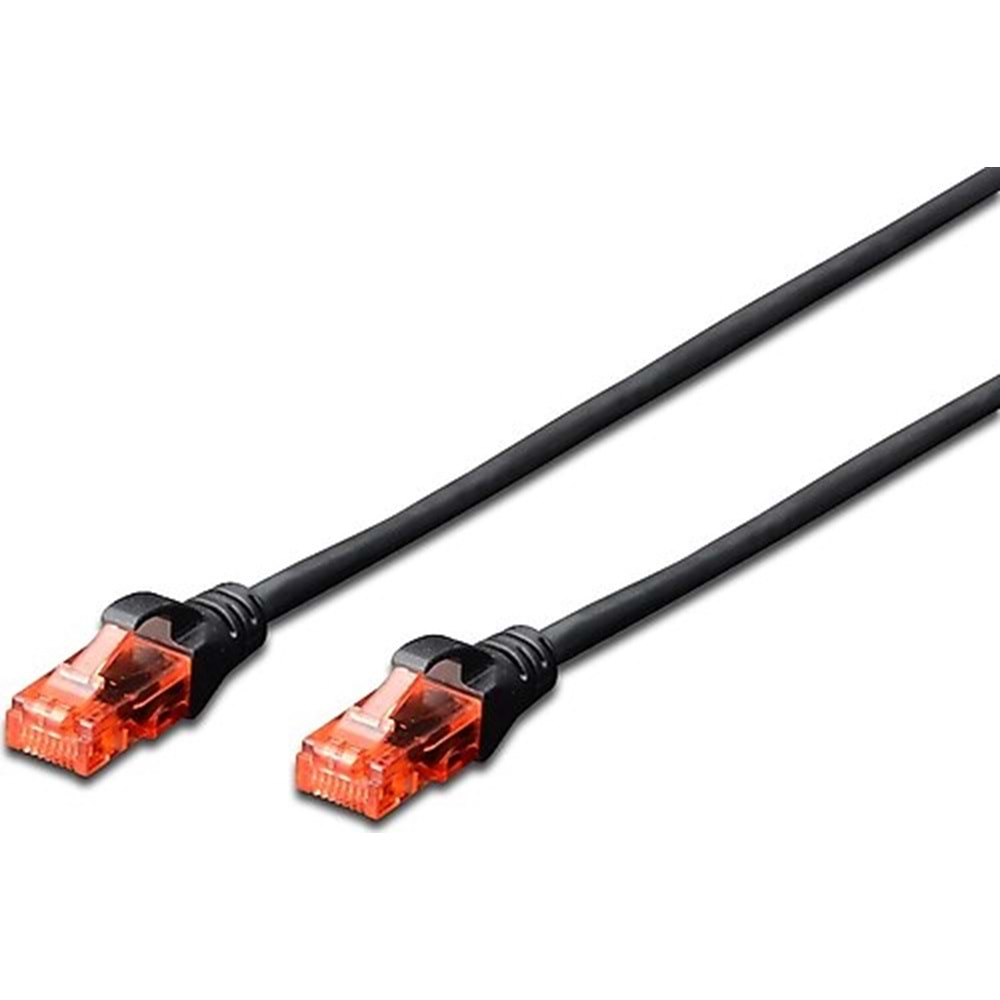 DİGİTUS DK-1617-050/SİYAH CAT6 U-UTP PATCH KABLO, Cu, LSZH AWG 26/7, 5MT