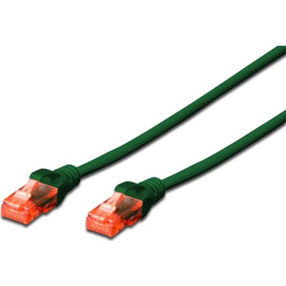 DİGİTUS DK-1617-050/YEŞİL CAT6 U-UTP PATCH KABLO, Cu, LSZH AWG 26/7, 5MT