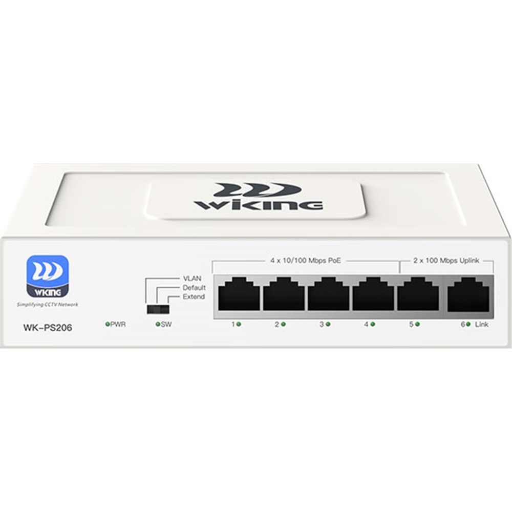 WI-TEK WK-PS206 4PORT MB +2PORT MB UPLİNK POE SWİTCH