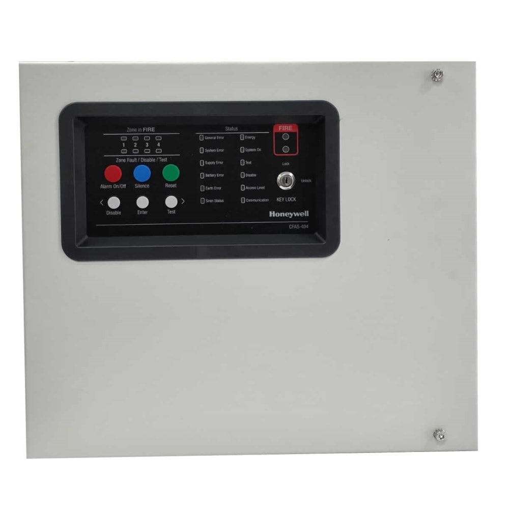 HONEYWELL CFAS-404 KONVANSİYONEL YANGIN PANELİ 4 BÖLGE(METAL KASA)