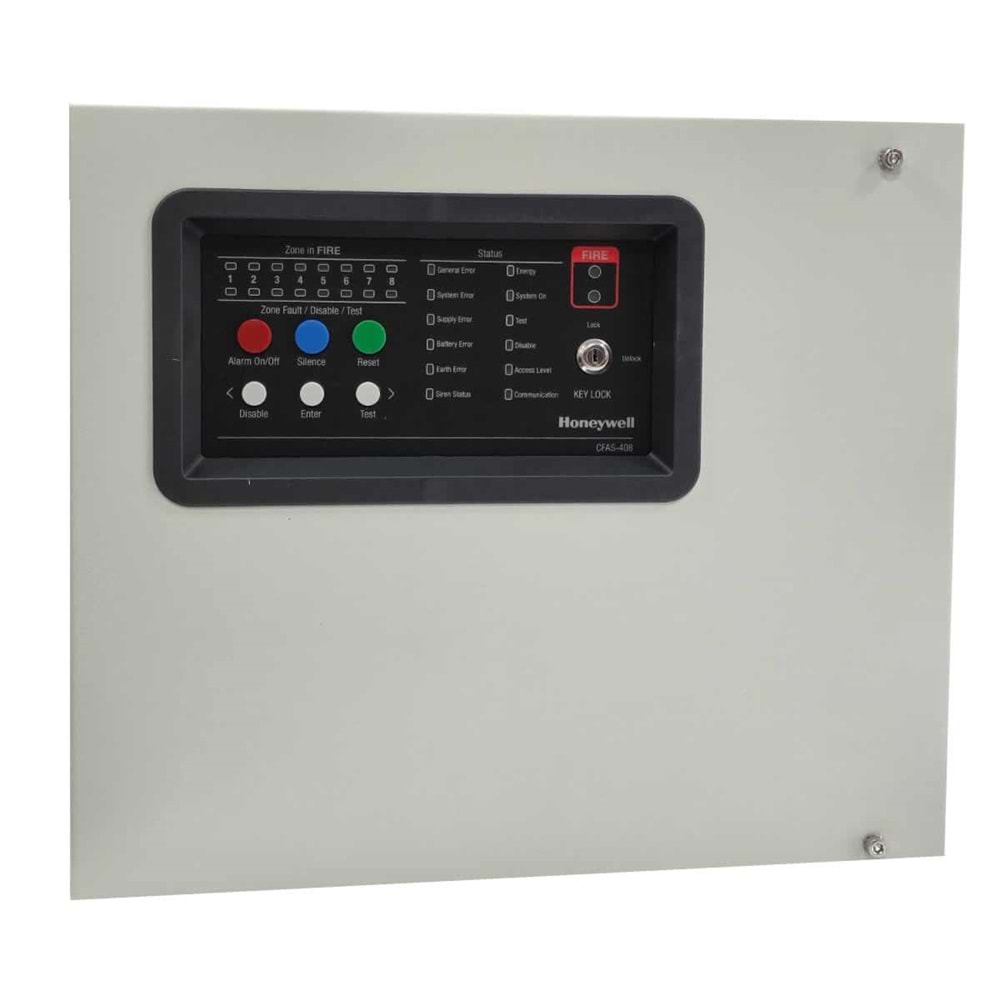HONEYWELL CFAS-408 KONVANSİYONELYANGIN PANELİ 8 BÖLGE(METAL KASA)