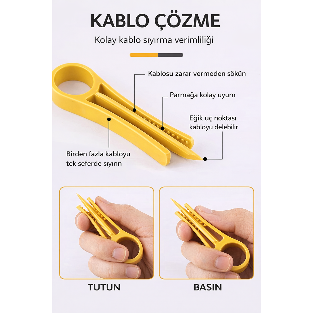 TRKLink KABLO DÜZLEŞTİRME ALETİ-SARI TRK-N