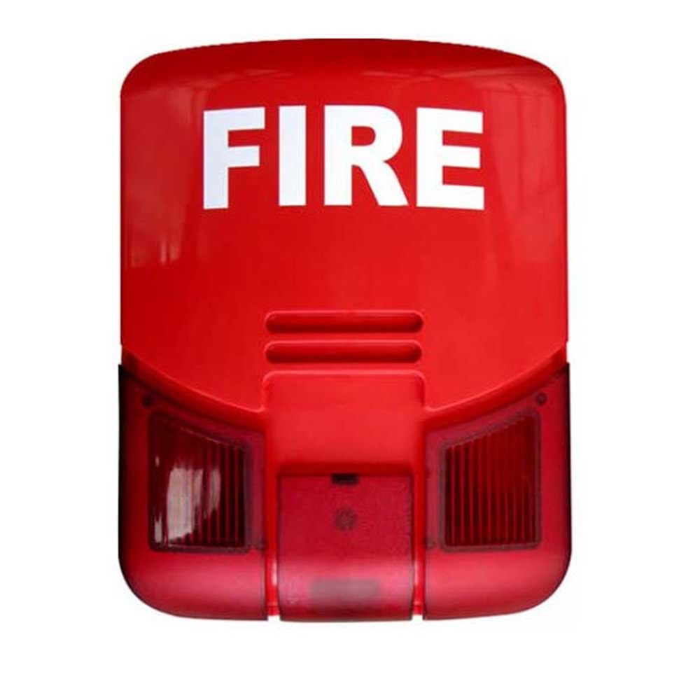 CODE SO-240R - Konvansiyonel Harici Flaşörlü Siren - KIRMIZI