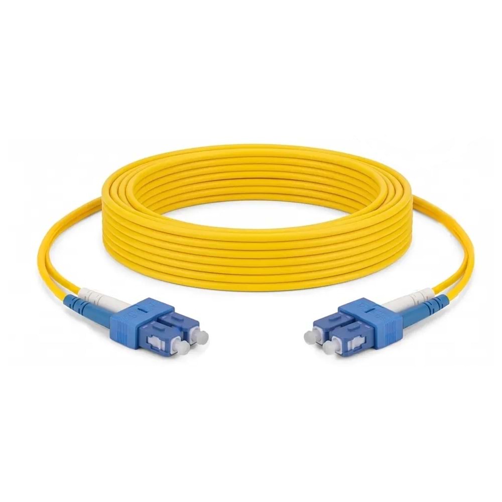 ALFAFONET SC-SC SM G657A 2 DX LSZH PATCHCORD 10 METRE SARI (PCH-SCSCA2DLZZOYE-10)