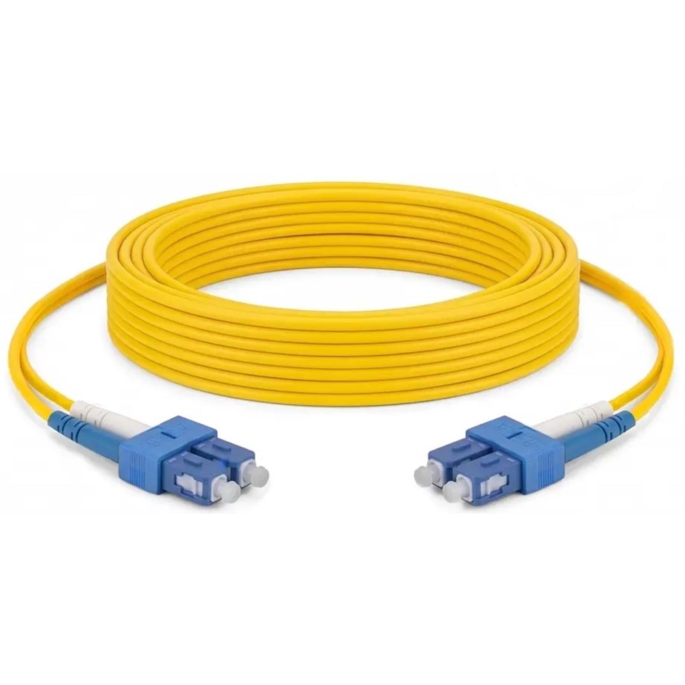 ALFAFONET SC-SC SM G657A 2 DX LSZH PATCHCORD 5 METRE SARI (PCH-SCSCA2DLZZOYE-05)