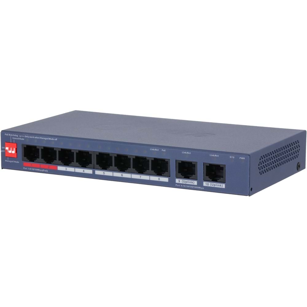 DAHUA CS4010-8ET2GT-110-10-Port Cloud Managed Desktop Switch with 8-Port PoE