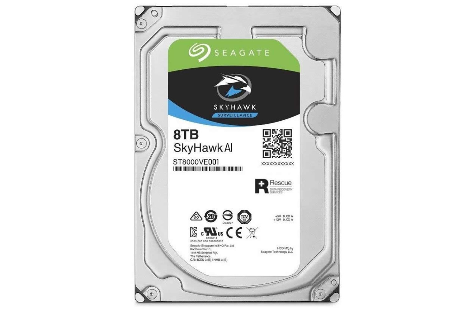 8TB SEAGATE SKYHAWK AI 3.5 7200R 256M ST8000VE001 ( 3 Yıl Garanti )