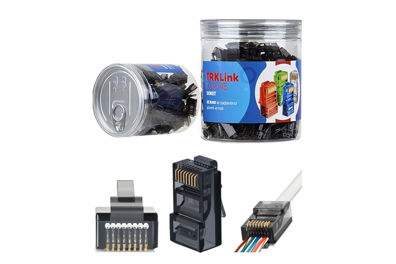 TRKLink EZ RJ45 KONNEKTÖR (SİYAH) 100 'lü PAKET