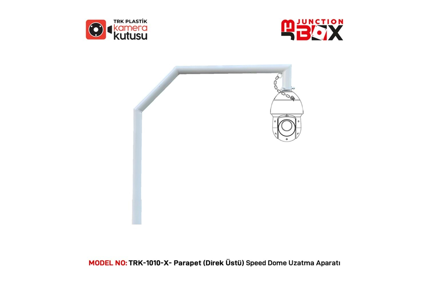 TRK-1010-X-Parapet (Direk Üstü) Metal Speed Dome Uzatma Aparatı