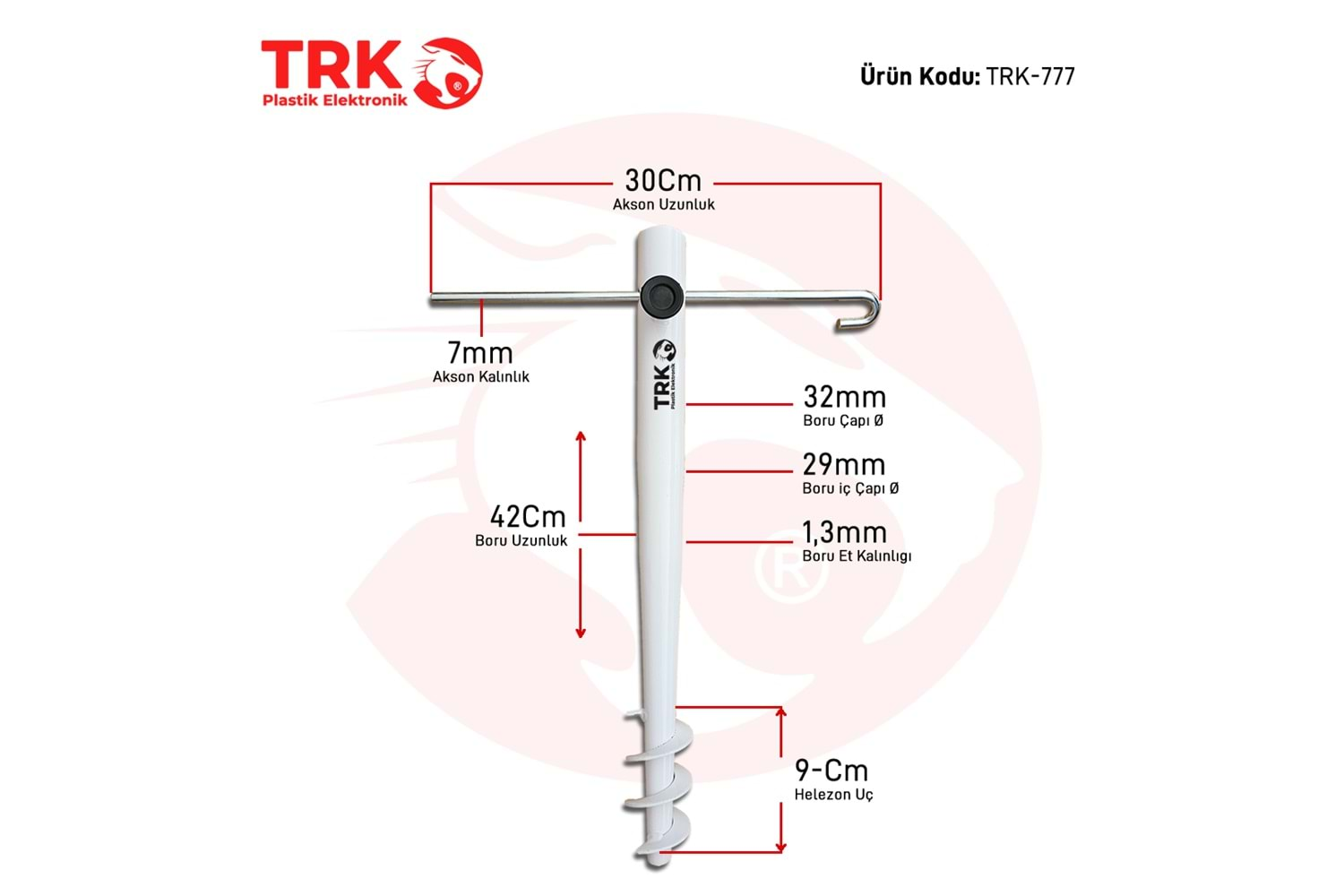 TRK-777 Metal Şemsiye Kazığı