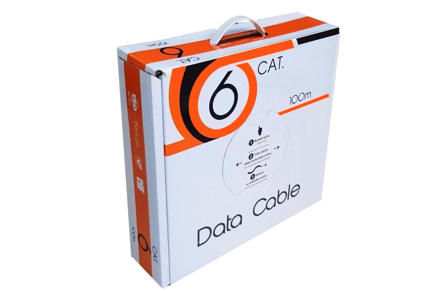 TRKLink CAT6 4x2x24AWG U/UTP PE CCA KABLO 100MT KUTU EKO - SİYAH (OUTDOOR)