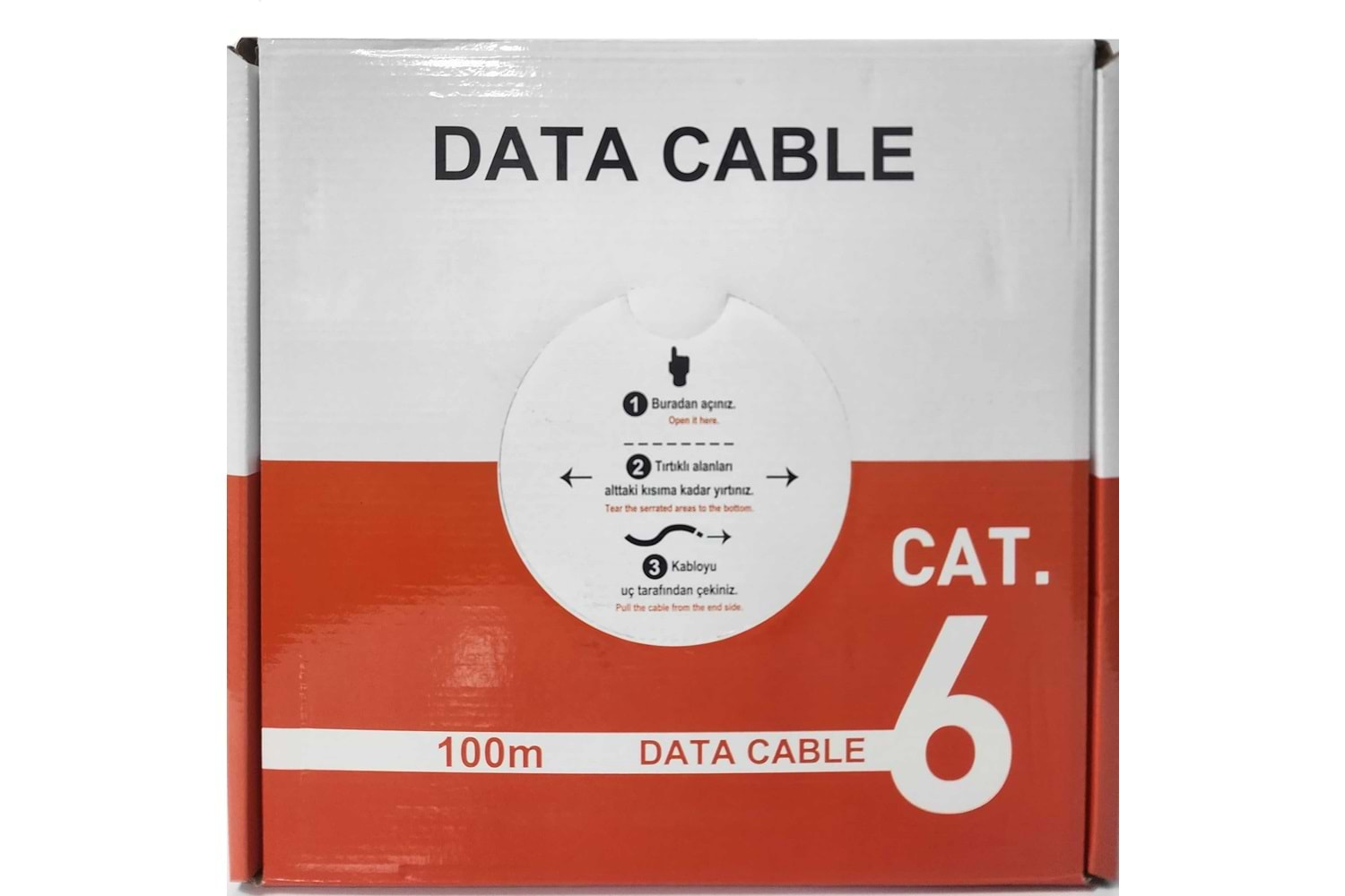 TRKLink CAT6 4x2x23AWG U/UTP CCA KABLO 100MT KUTU PVC