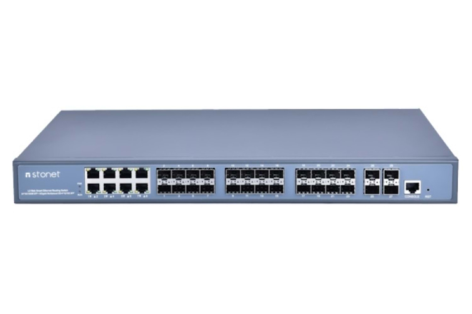 STONET SC-530024T4M-8M 24 PORT GB SFP + 8 GB BAKIR + 4X10G SFP L3 YÖNETİLEBİLİR OMURGA SWİTCH