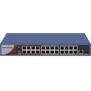 HİKVİSİON DS-3E0326P-E/M 24 PORT 10/100 POE 1xUPLİNK+1xSFP 230W L2 POE SWİTCH