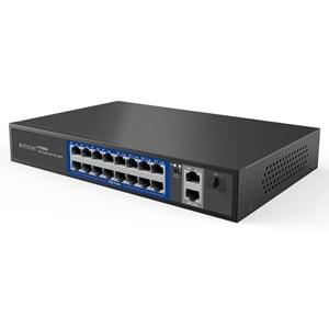 STONET P116GH 16 Port Fast Ethernet PoE Switch/802.3at/af,2*Gigabit uplink port,1*SFP port