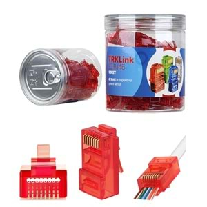 TRKLink EZ RJ45 KONNEKTÖR (KIRMIZI) 100 'lü PAKET