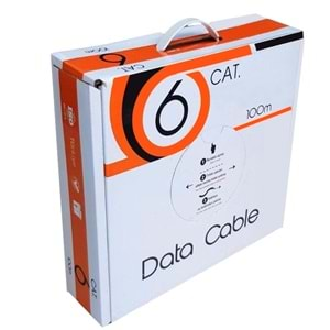 TRKLink CAT6 4x2x24AWG U/UTP PE CCA KABLO 100MT KUTU EKO - SİYAH (OUTDOOR)