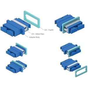 ALFAFONET FAST-FIT ADAPTÖR PARÇASI SC DX OR LC 24ADET 12RENK (OM-FFAPS-SDX-12CSET24)