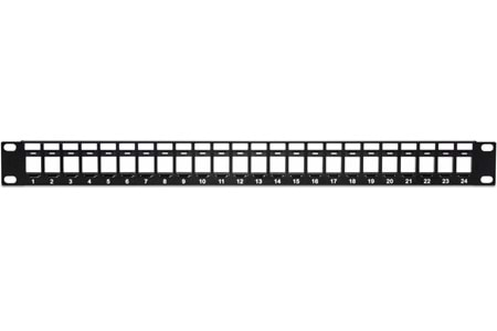 FO-SP-3030-24PC6 1U 24 PORT KEYSTONE JACK UTP PATCH PANEL - SOFT