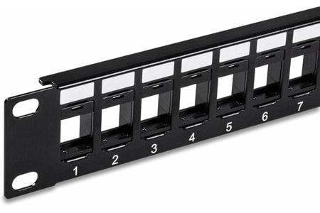 FO-SP-3030-24PC6 1U 24 PORT KEYSTONE JACK UTP PATCH PANEL - SOFT