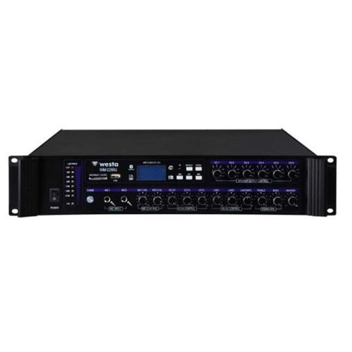 WESTA WM-2250U 6 BÖLGELİ 250W 100V MİXER AMFİ