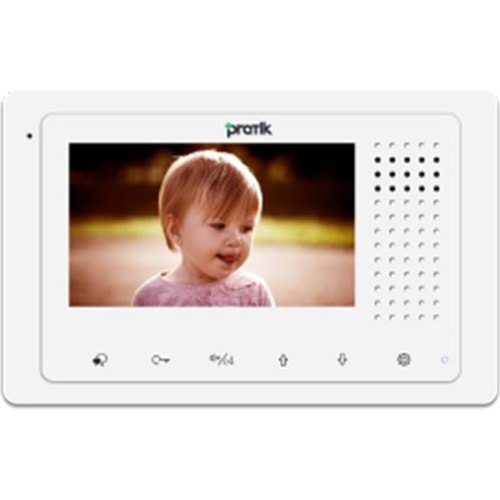 * PRATİK KART (2K-400) 4.3 İNÇ DAİRE İÇİ MONİTÖR (DAİRELER ARASI GÖRÜŞME DOKUNMATİK BUTON)