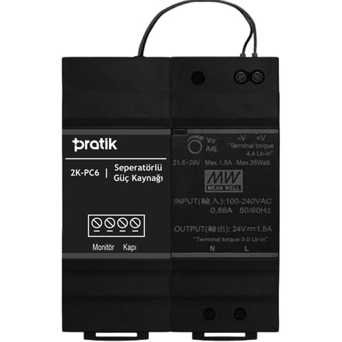 * PRATİK KART (2K-PC6) SEPERATÖRLÜ GÜÇ KAYNAĞI ( 20 DAİREYE KADAR )