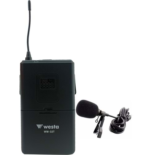 WESTA WM-32T (B) YAKA MİKROFONU(WM-325R İLE UYUMLU)